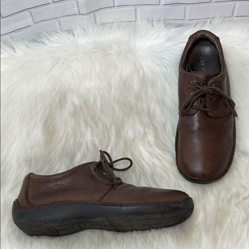 Dansko‎ Brown Pebbled Leather Oxfords Sz 45/11.5-12